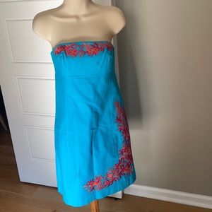 Lilly Pulitzer strapless dress sz 2